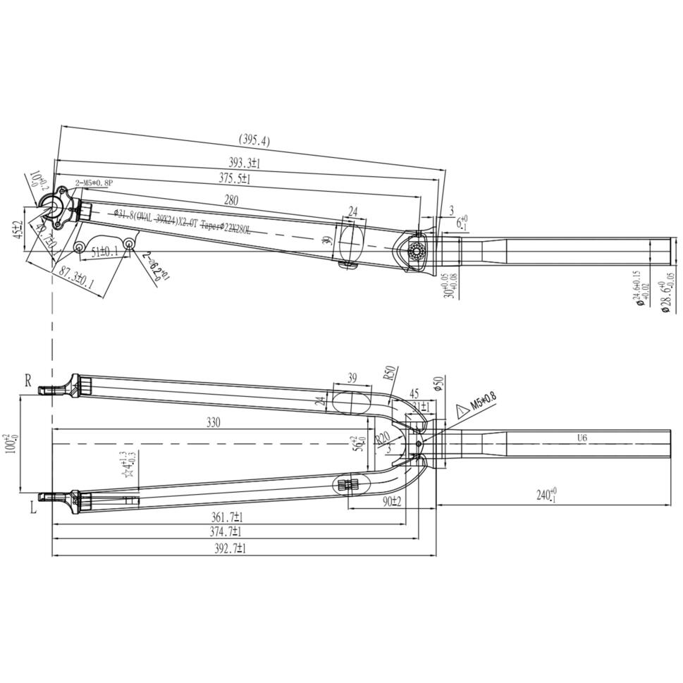 Widelec 1 1/8"  do roweru Elops Speed 920 Ahead 28"