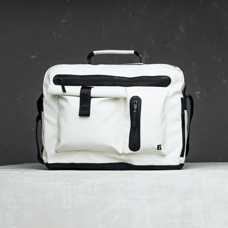 Urban Walking Messenger Bag Backpack Backenger 20 L - white