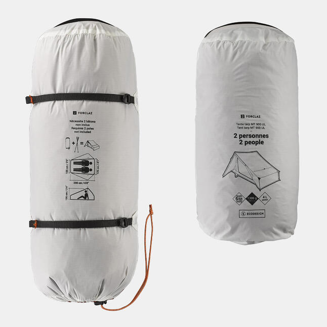 Trekkingzelt Tarp - MT900 V2 Minimal Editions ungefärbt 2 Personen 