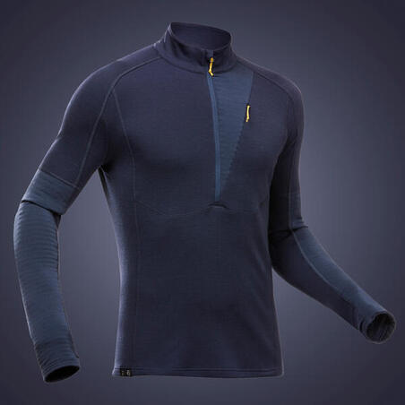 Футболка чоловіча MT900 для трекінгу з довгими рукавами із мериносової вовни