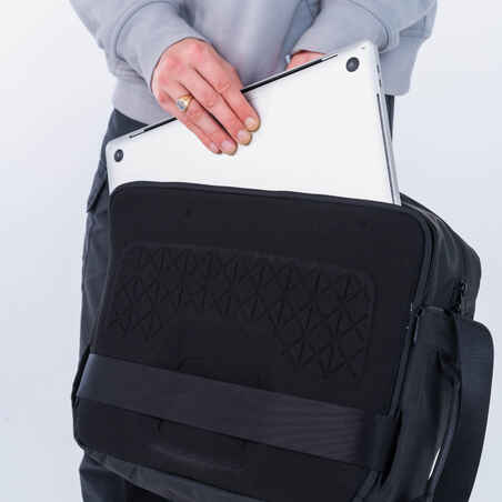 20L BACKENGER ACTIV MBLTY URBAN WALKING MESSENGER BAG BACKPACK - BLACK