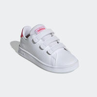 Chaussures Adidas Advantage blanche/rose scratch