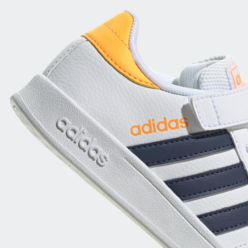 Dětské boty na suchý zip Adidas Breaknet bílé
