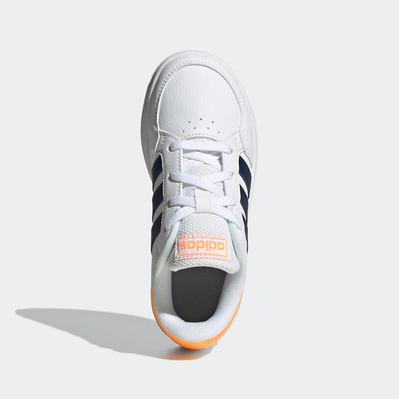 Baskets à lacets enfant - ADIDAS BREAKNET blanc