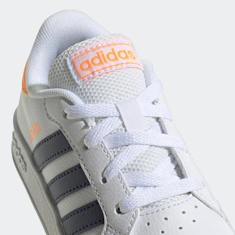 Baskets à lacets enfant - ADIDAS BREAKNET blanc