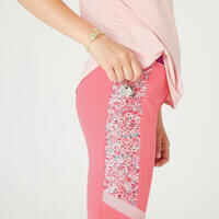 Girls' Breathable Cropped Bottoms S500 - Pink