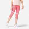 3/4-Leggings S500 atmungsaktiv Mädchen rosa