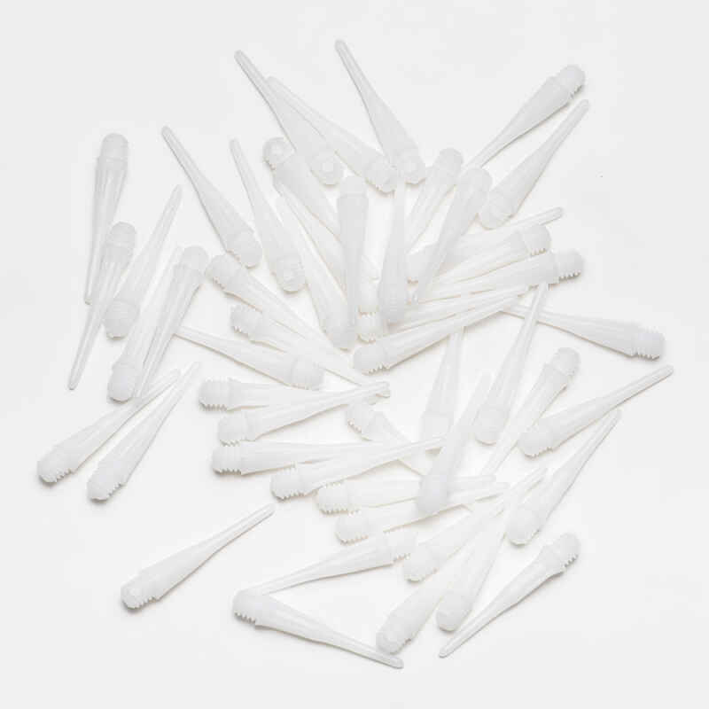 50 Plastic (Soft Tip) Dart Tips - White