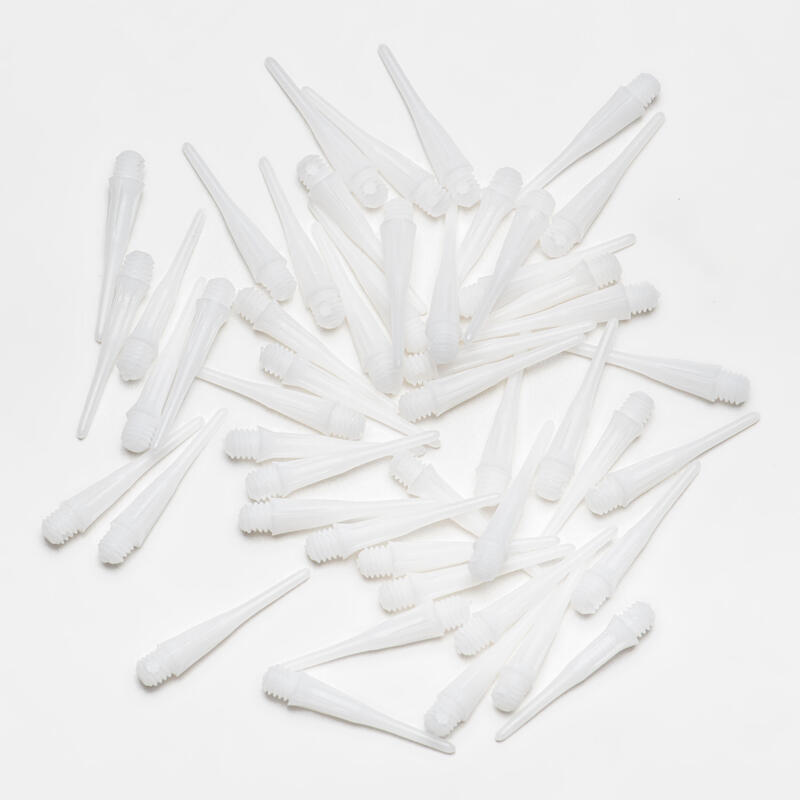Plastové hroty k šipkám 50 ks bílé