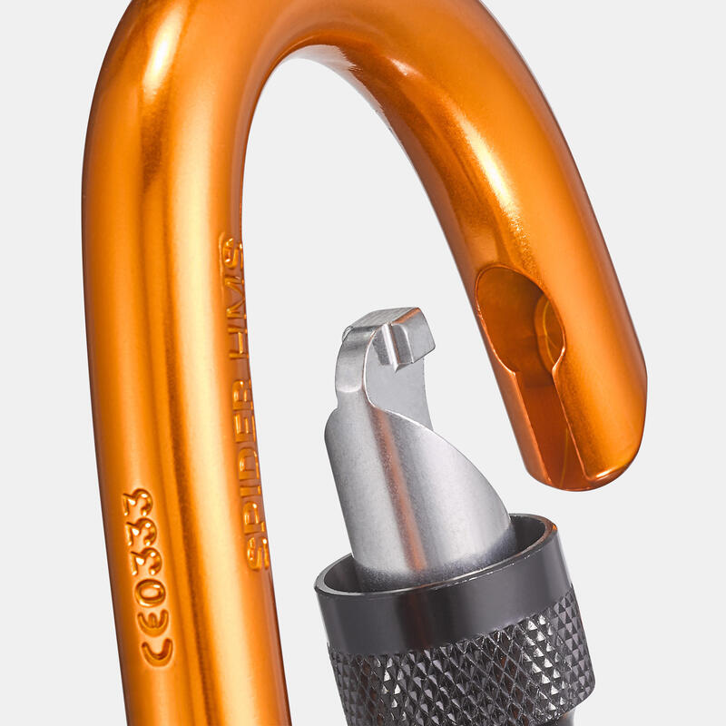 Schroefkarabiner voor klimsport en alpinisme Spider HMS