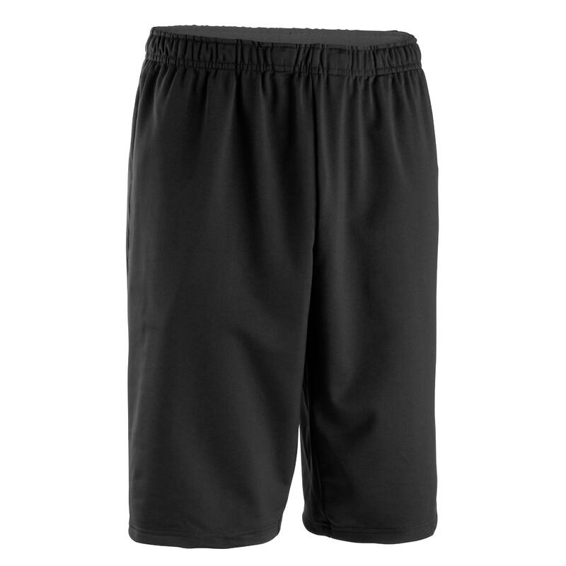 Pantalón corto de fútbol Adulto Viralto negro y gris carbono