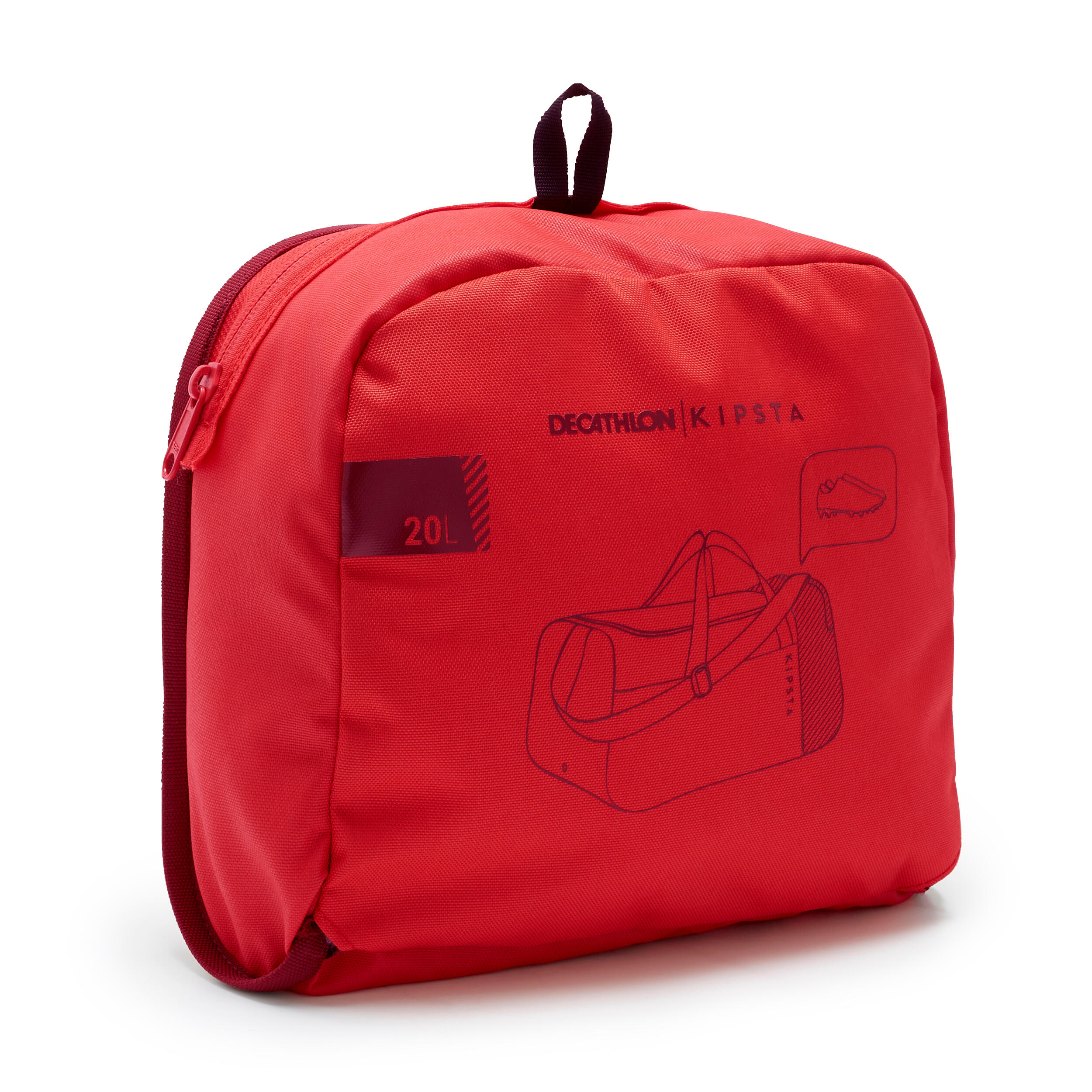 Sac sport 20L pliable a bandouliere voyage cabine bordeaux Decathlon