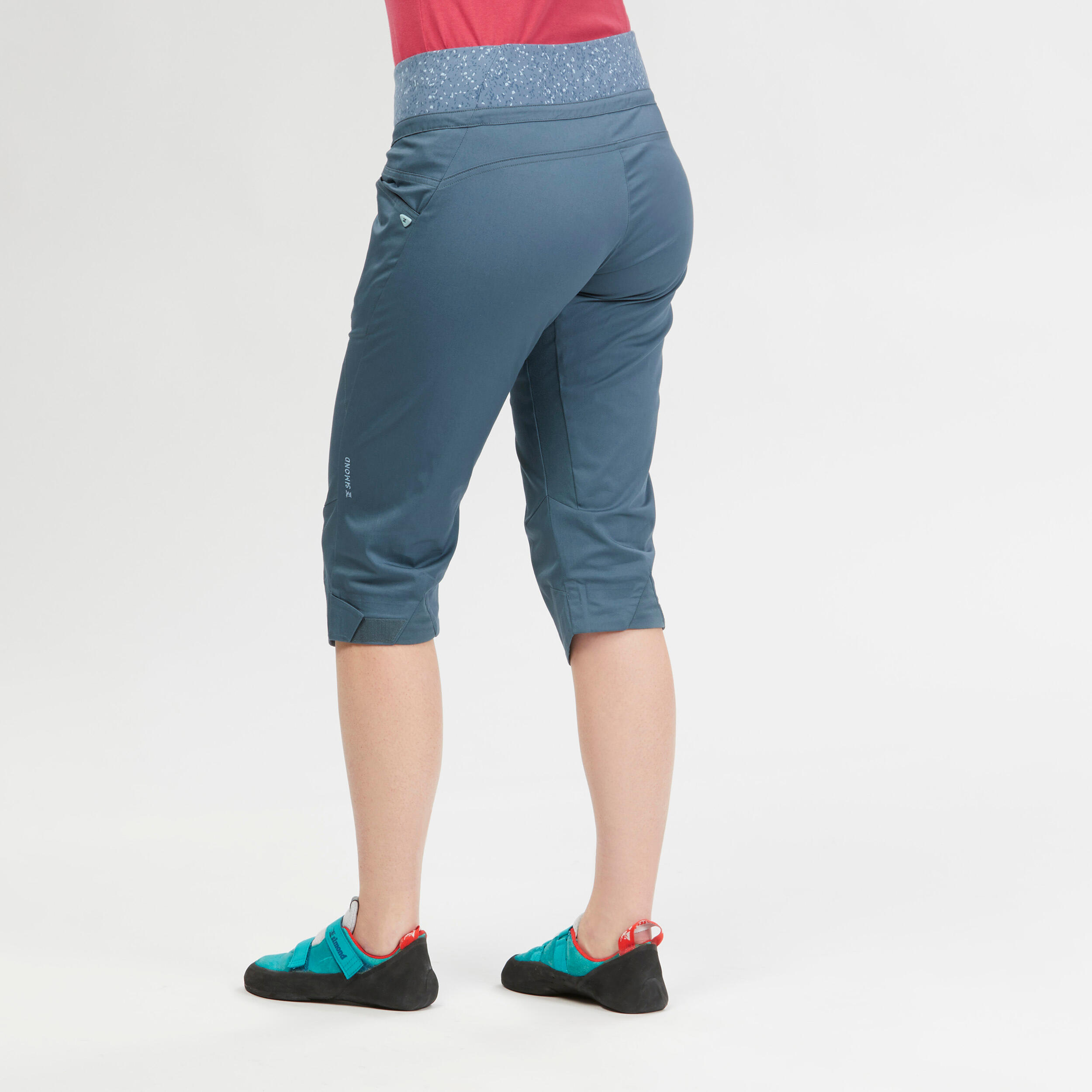 Pantalón corsario de escalada Mujer Vertika gris 2/7