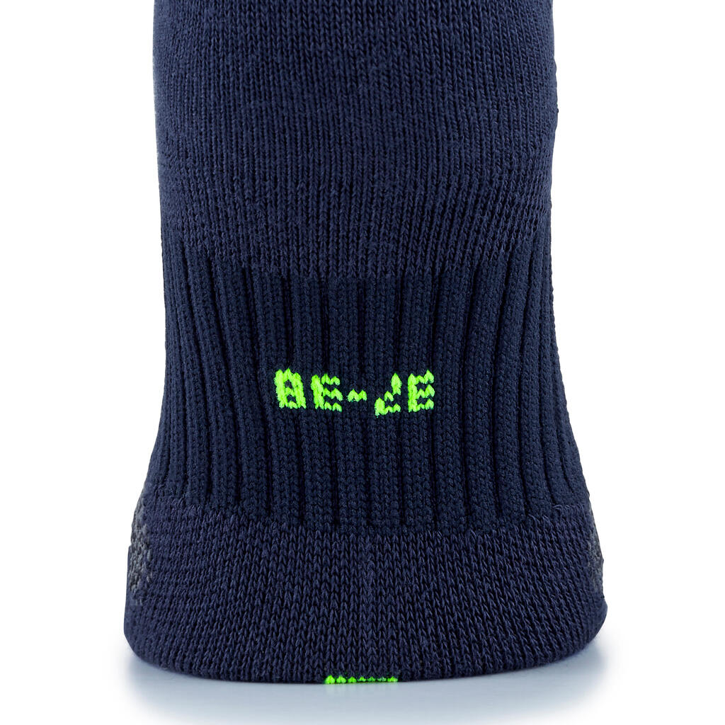 Kids' High Football Socks CLR - Blue/Neon Yellow