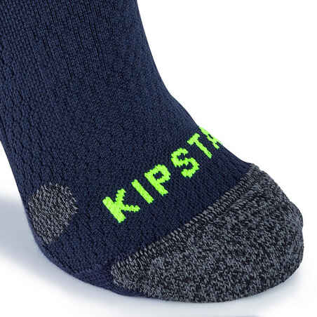 Kids' High Football Socks CLR - Blue/Neon Yellow