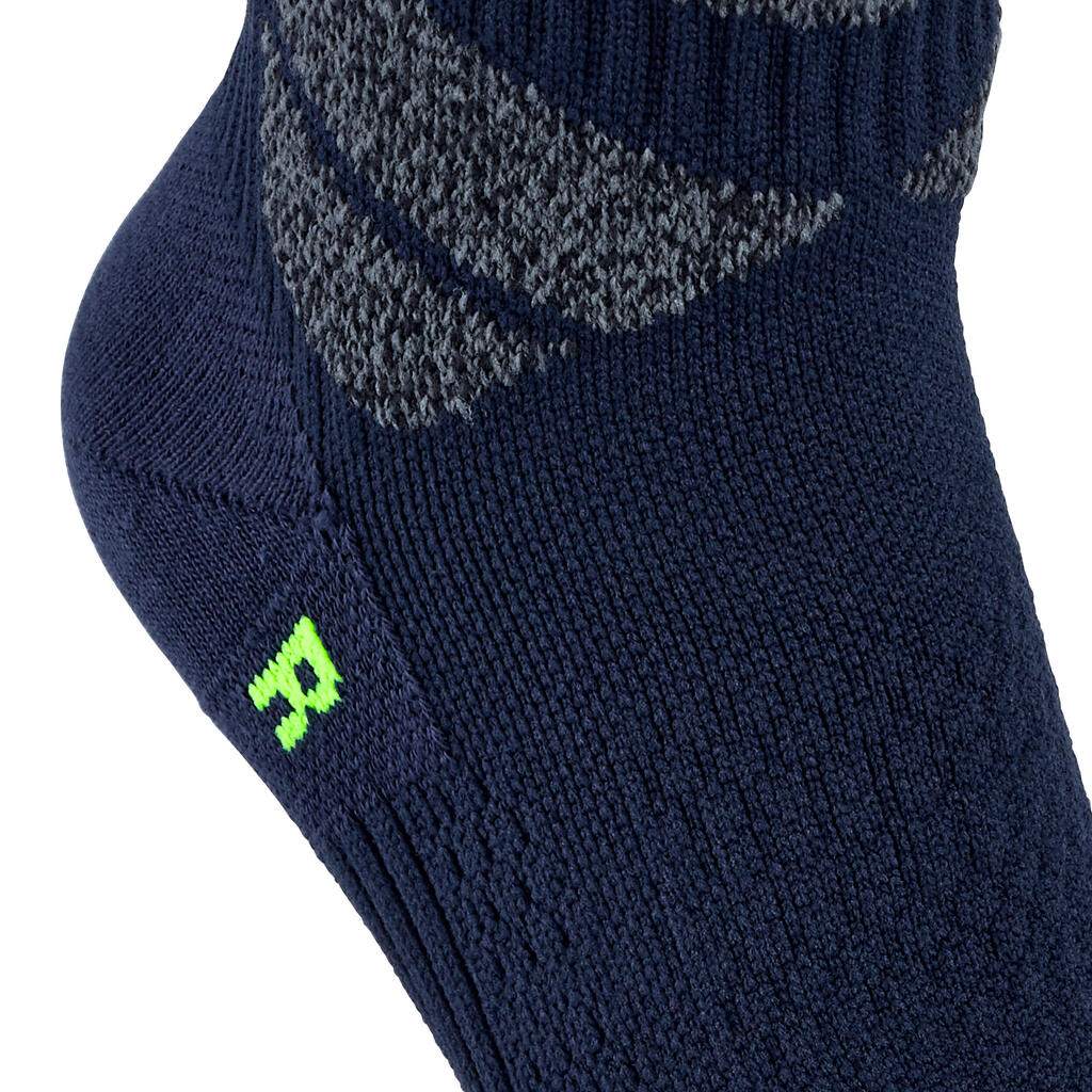 Kids' High Football Socks CLR - Blue/Neon Yellow