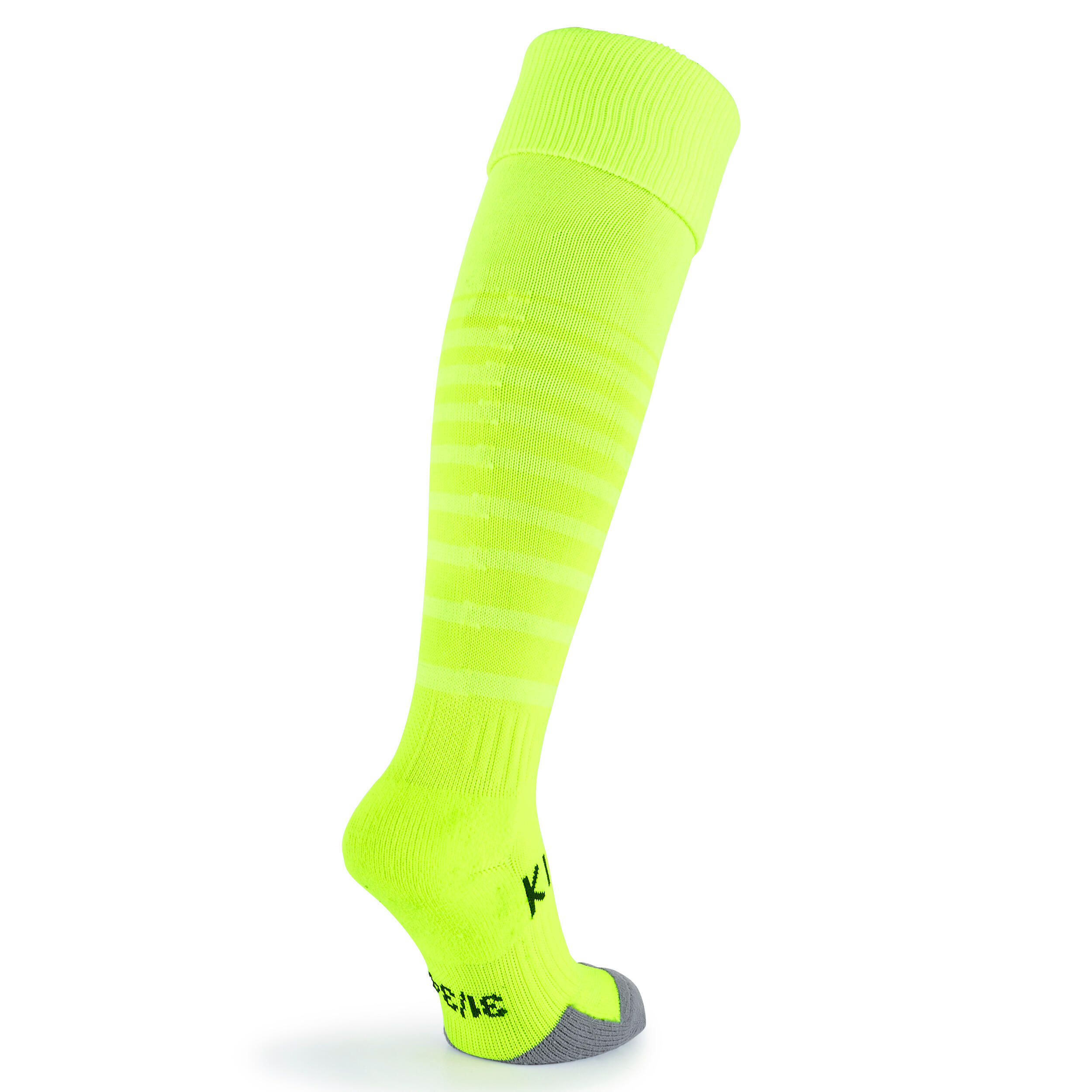 Kids' breathable football socks, lemon 2/5