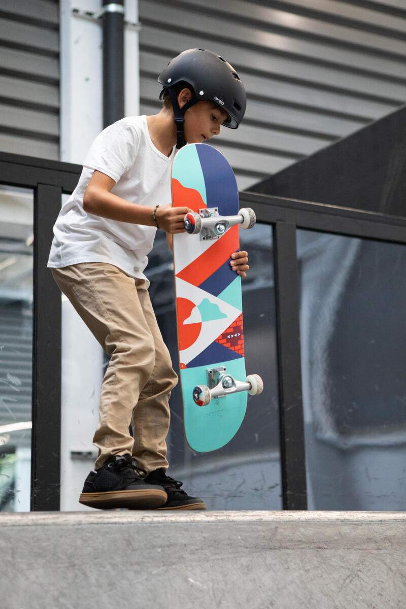 Skateboard voor kinderen van 8-12 jaar CP100 Mid Geometric maat 7.6"