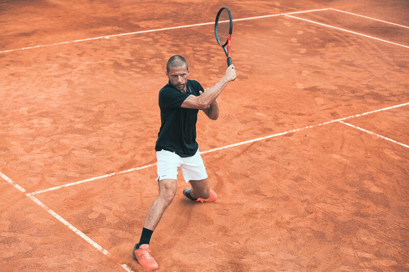 Erkek Kısa Kollu Polo Tenis Tişörtü - Siyah - DRY