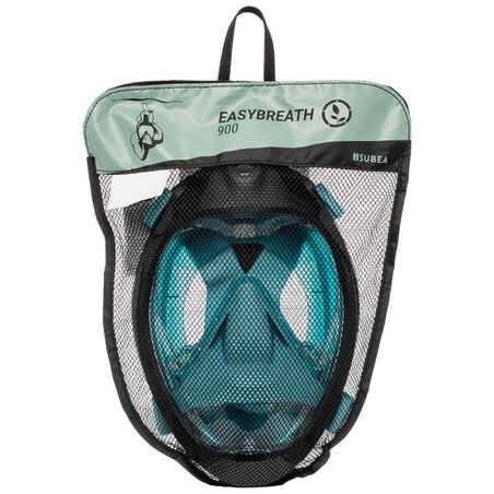 Suaugusiųjų nardymo kaukė „Easybreath 900“, mėlyna