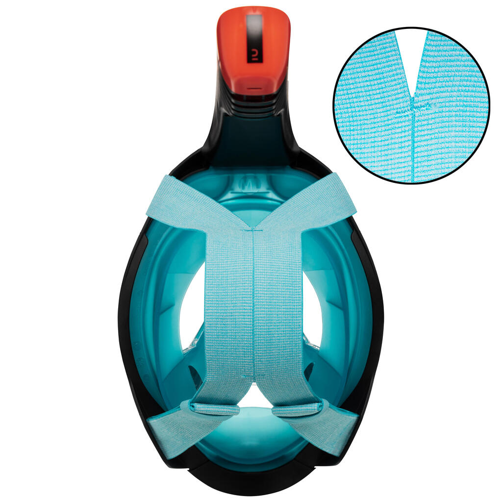 Underwater snorkelling mask Easybreath 900 > age 10 - Black 24