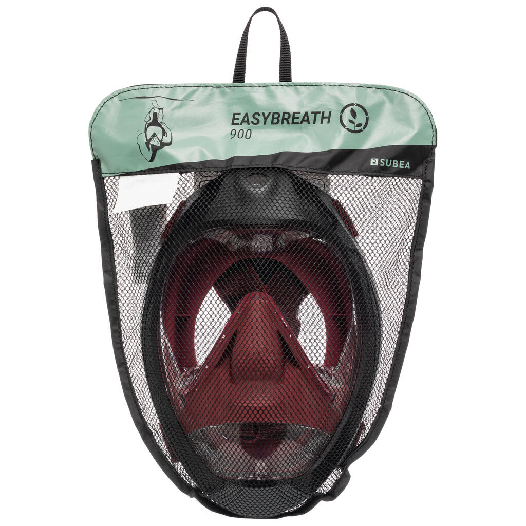 Adult Easybreath dive Mask 900 - Black