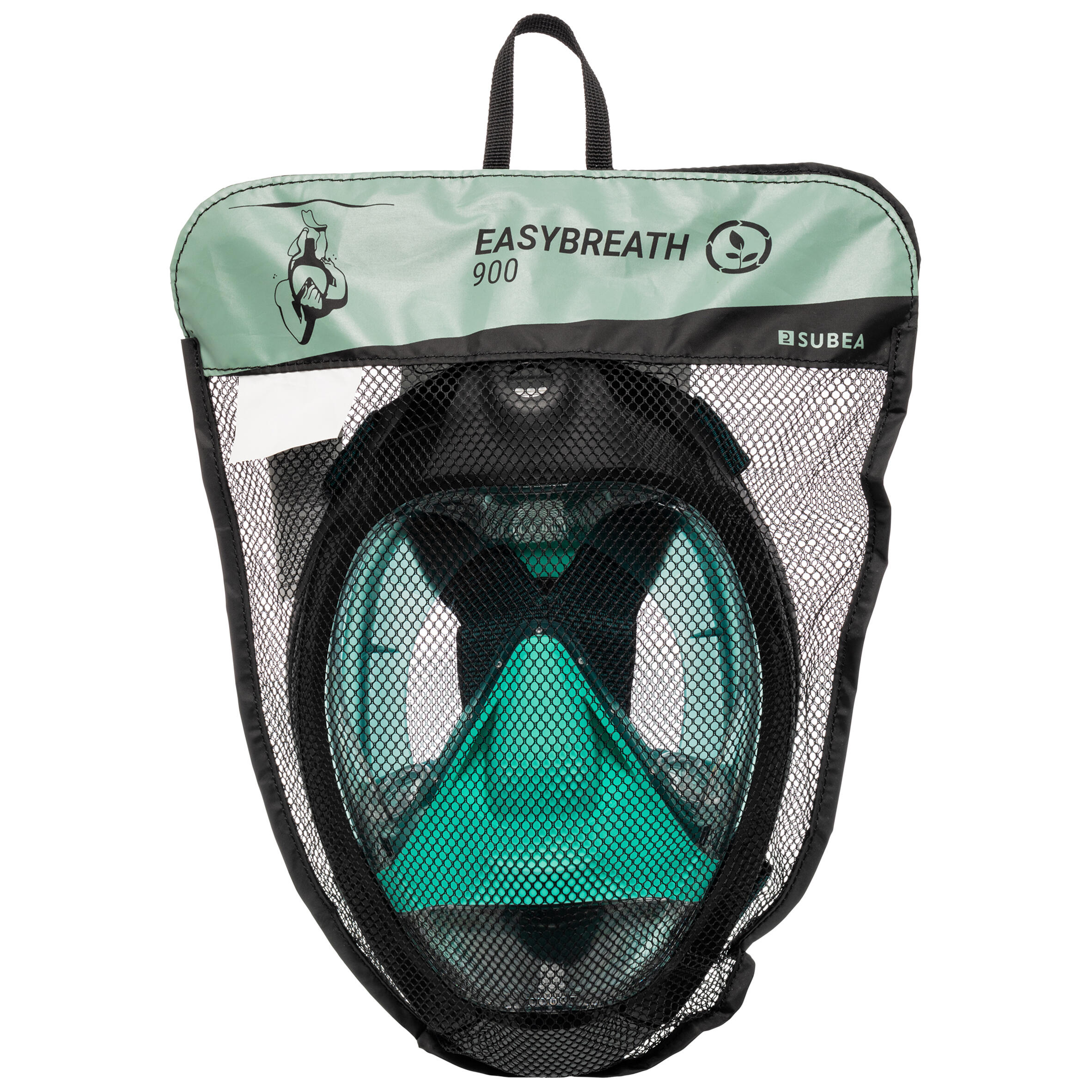 Adult’s Easybreath dive Mask 900 - Green 7/8