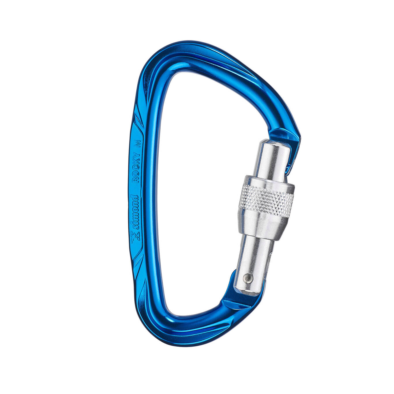 CARABINER SCREWGATE UNTUK PANJAT TEBING DAN PENDAKIAN - ROCKY M BIRU