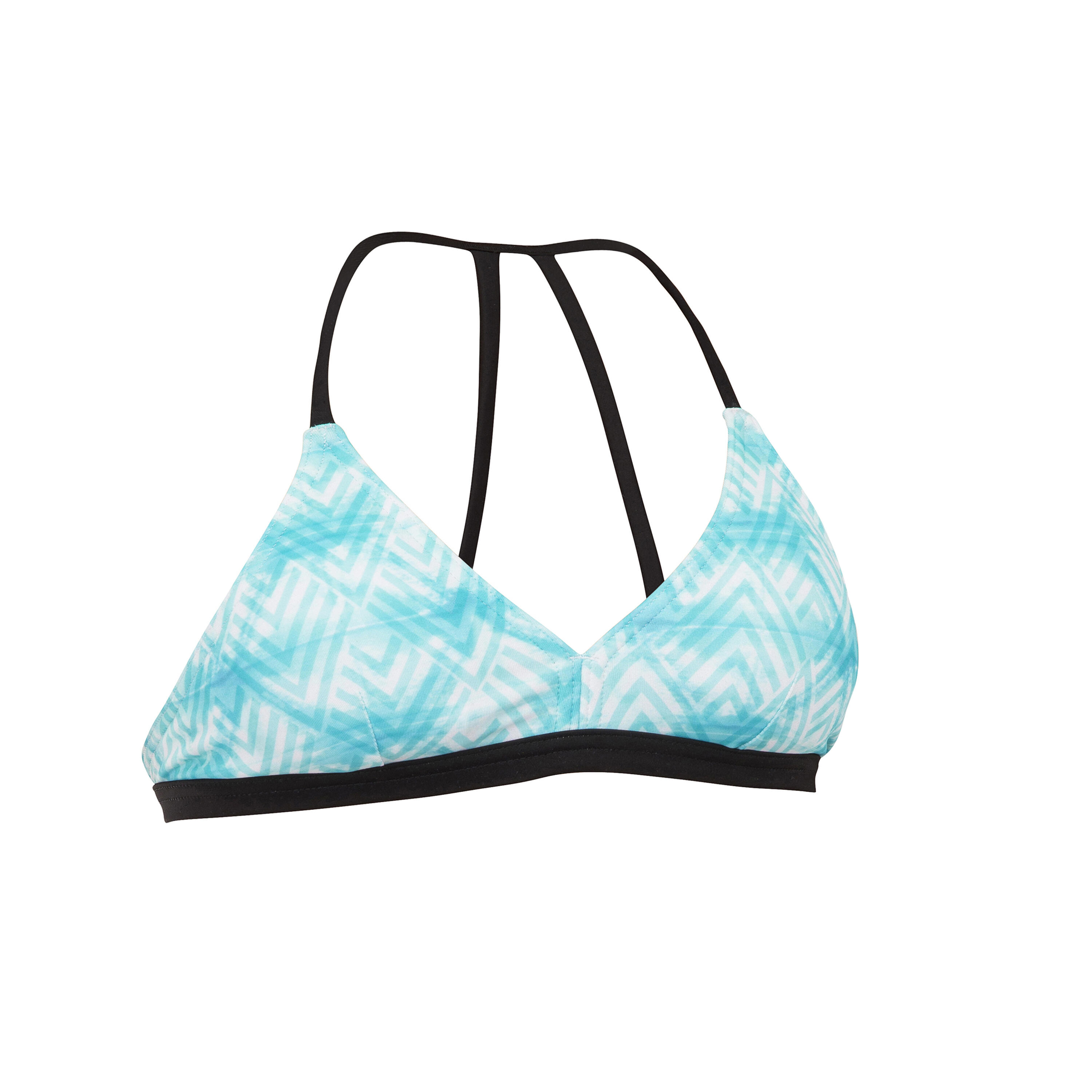HAUT DE MAILLOT DE BAIN SURF FILLE TRIANGLE TURQUOISE BETTY 500 3/13