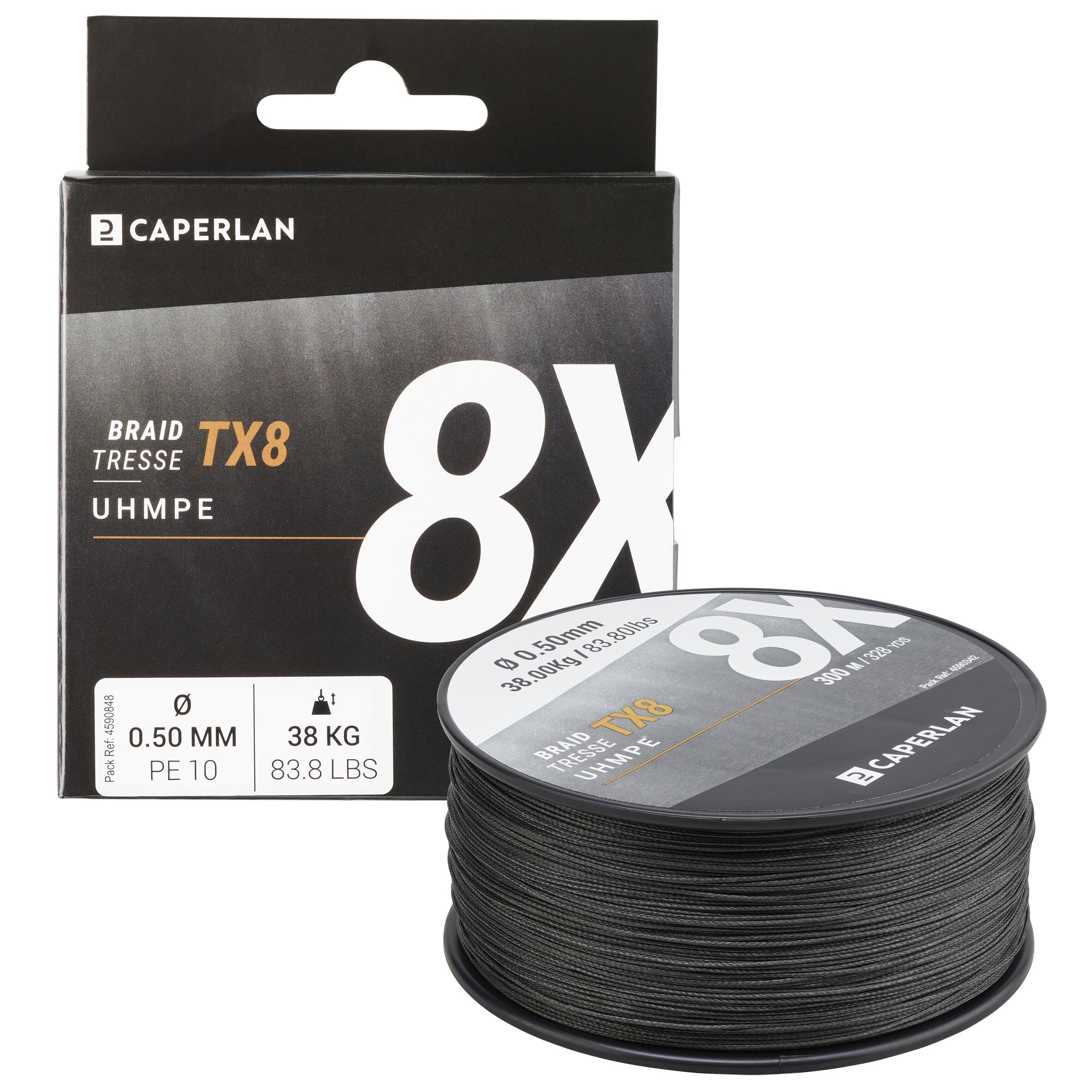 Caperlan Catfishing Braided Line TX8 CF 300m - Grey - 50/100