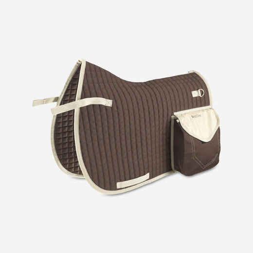 
      Horse Riding Trail Saddle Cloth for Horses Sentier - Brown
  