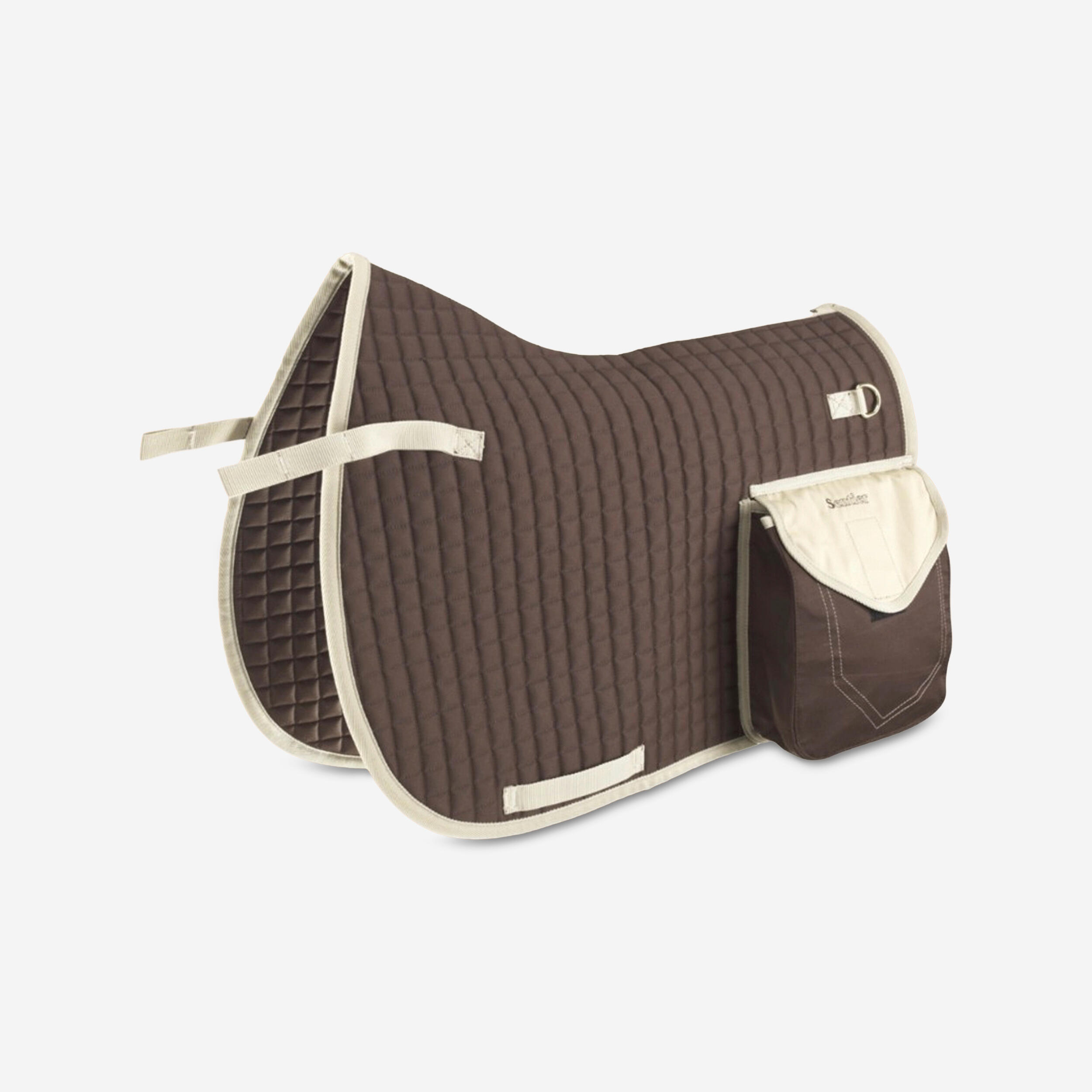 Horse Riding Trail Saddle Cloth for Horses Sentier - Brown 1/2