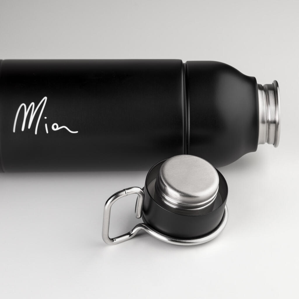 Stainless Steel Cycling Water Bottle 650 ml Mia - Black