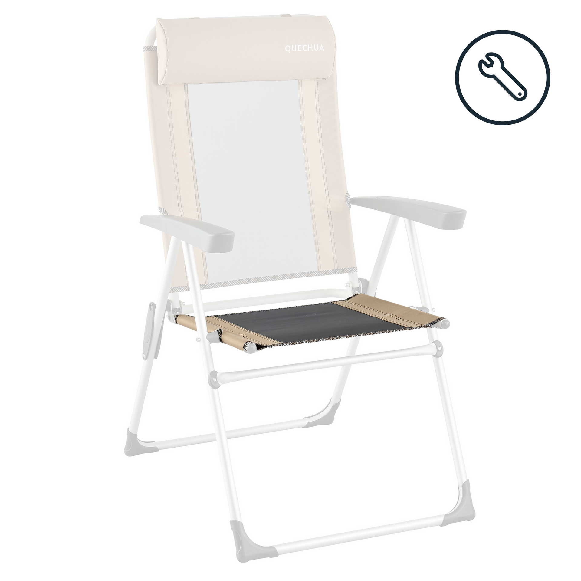 Replacing the seat of a folding chair