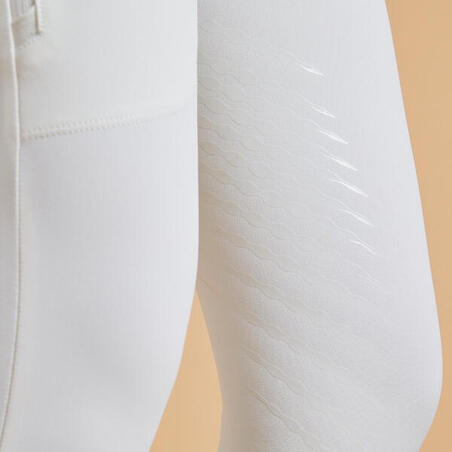 Pantalone za jahanje 900 za takmičenja ženske - bele