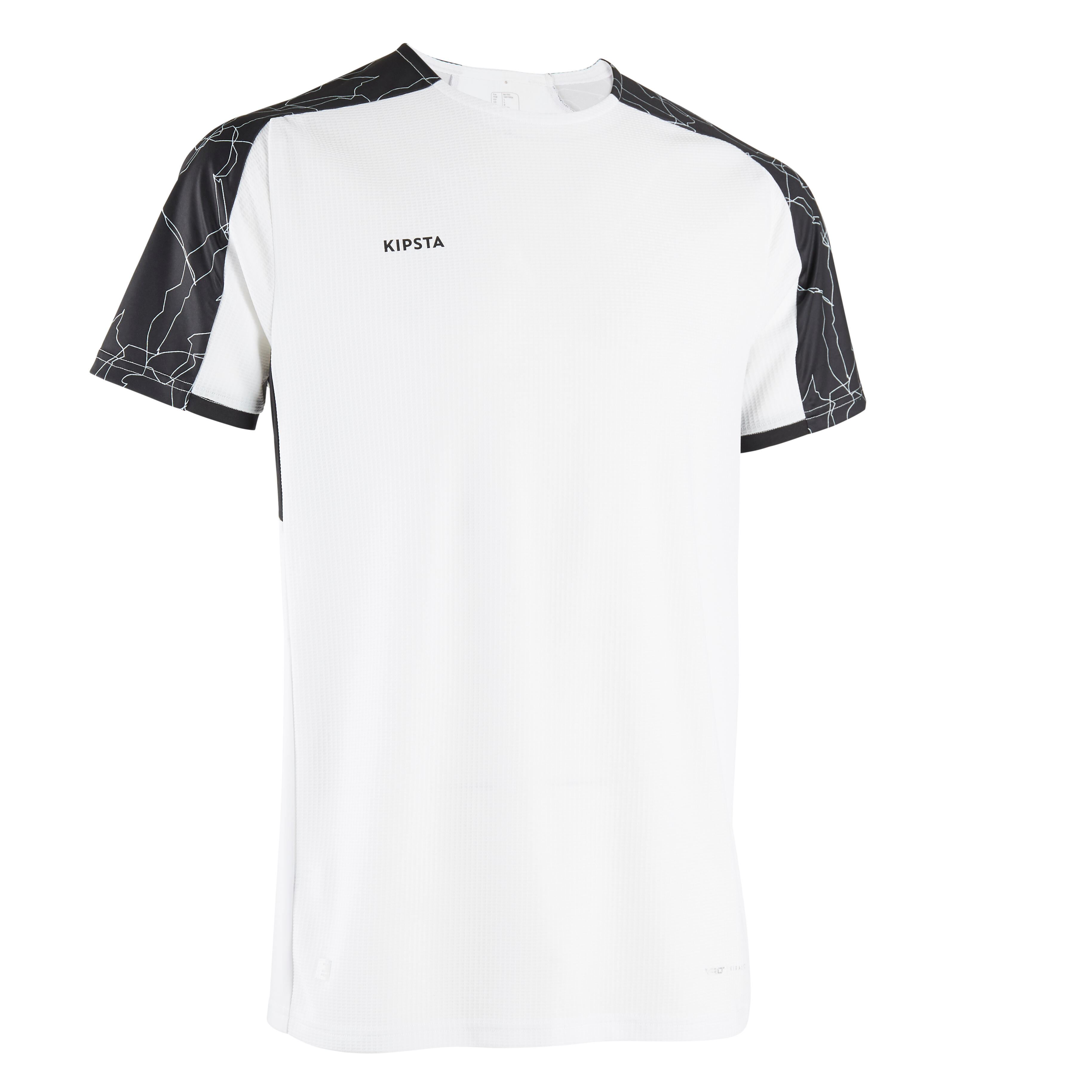 Short Sleeved Football Shirt Viralto Solo White Black Decathlon