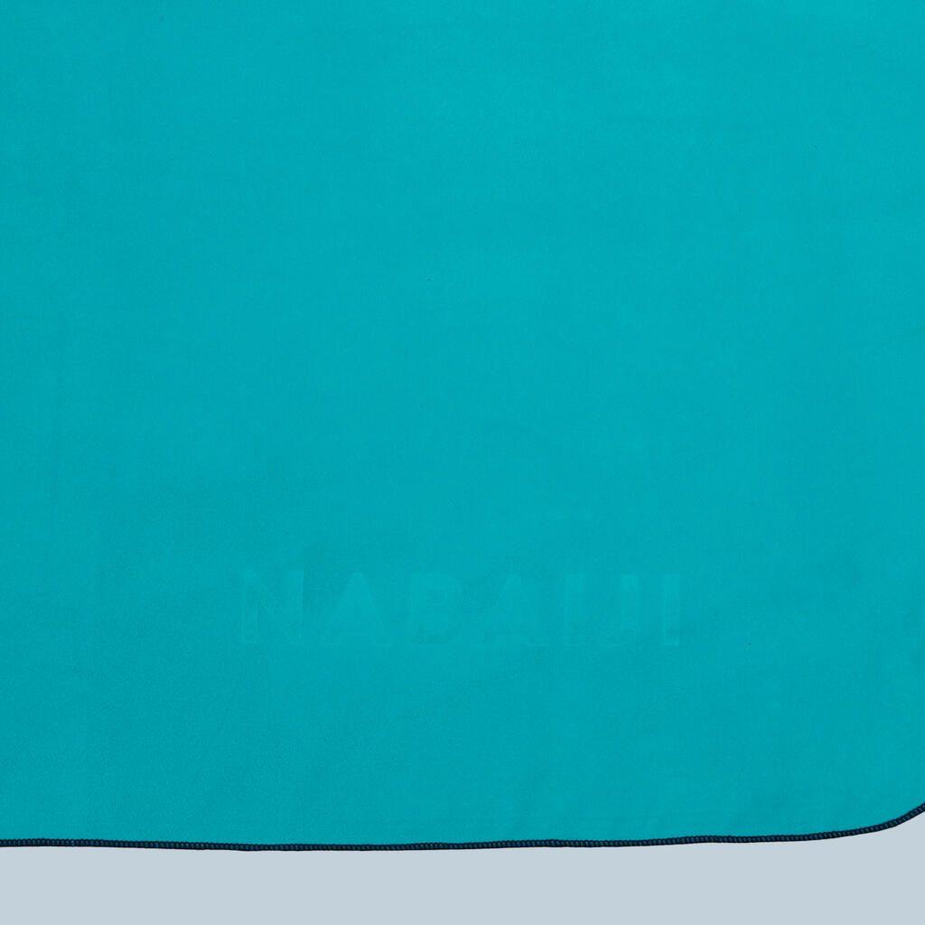 Toalla de microfibra talla XL 110 x 175 cm para natación Nabaiji bicolor