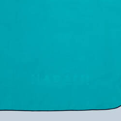 Microfibre Towel / Ultra Compact Double-Sided Size Xl 110 X 175 Cm - Blue/Green