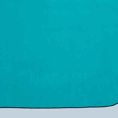 فوطة مايكروفايبر/ مضغوطة للغاية مزدوجة الجوانب مقاس XL 110 x 175 سم- أزرق/أخضر