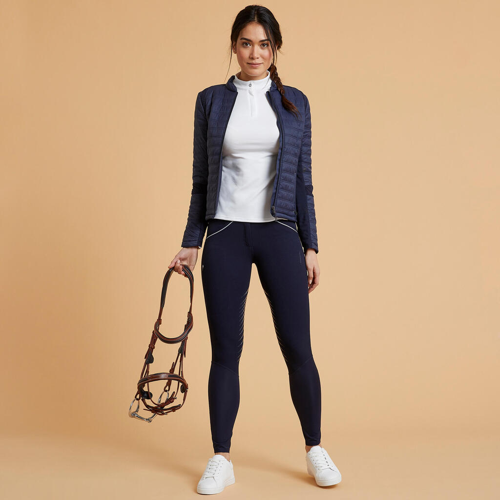 PANTALONE ZA JAHANJE 900 ŽENSKE KLASIČNE - BORDO