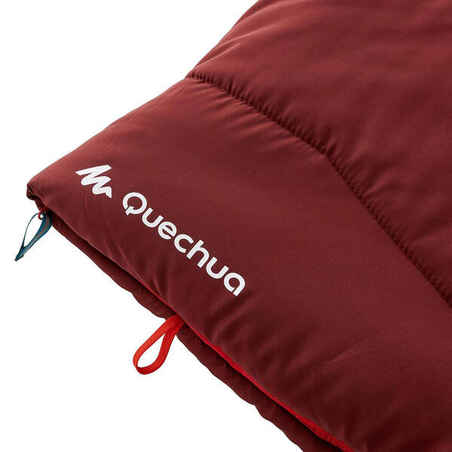 Saco de dormir algodón 0 ºC confort transformable edredón Arpenaz 0 rojo