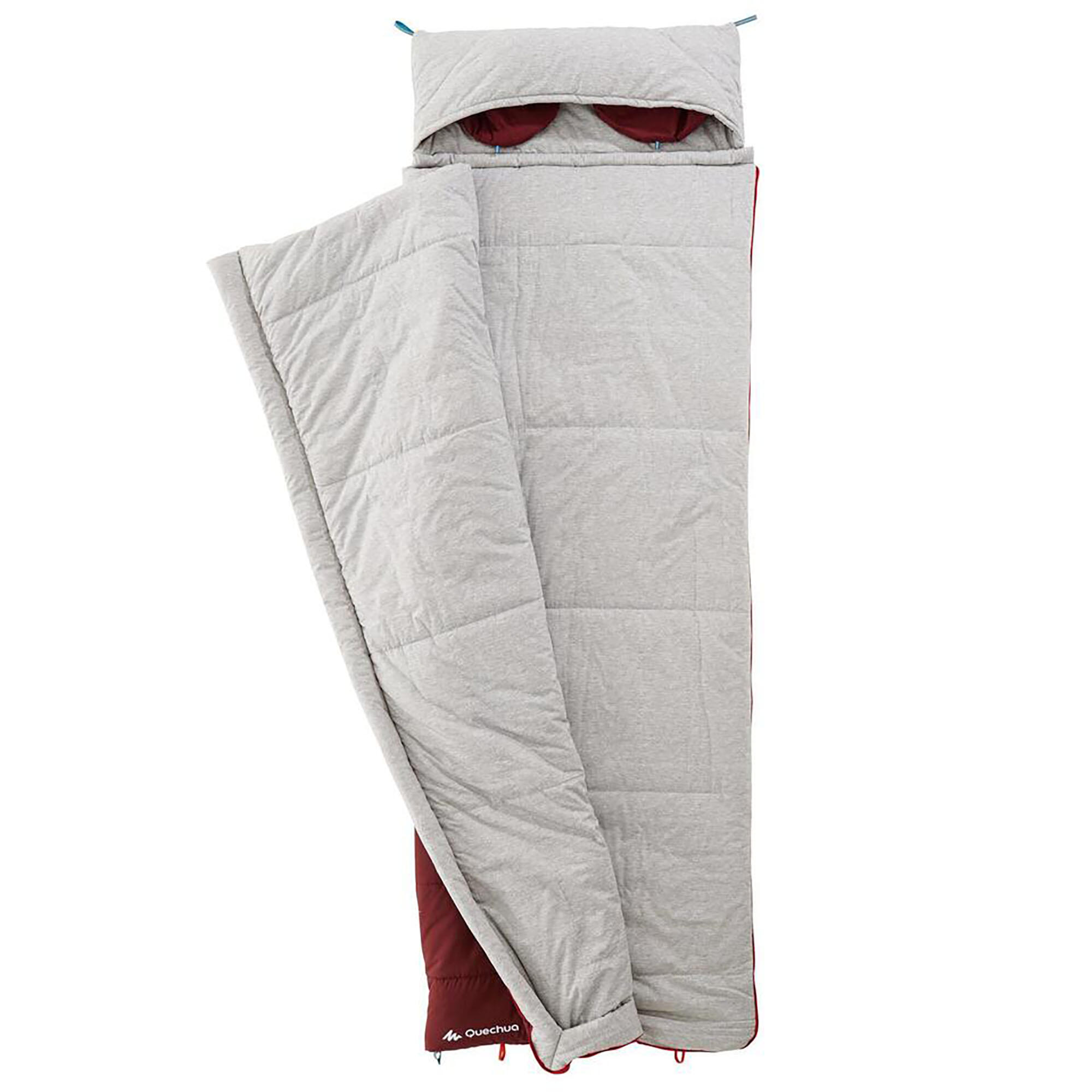 Gebraucht - Schlafsack Camping Arpenaz 0°C Baumwolle rot 11/17