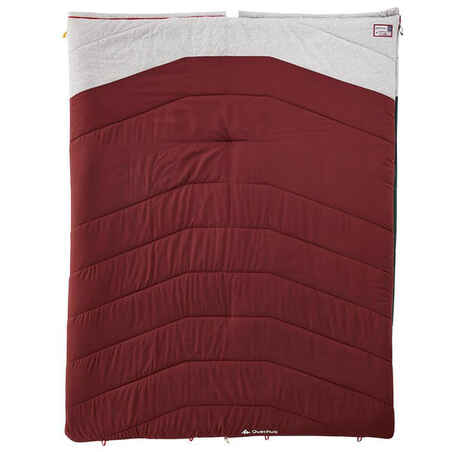 Saco de dormir algodón 0 ºC confort transformable edredón Arpenaz 0 rojo