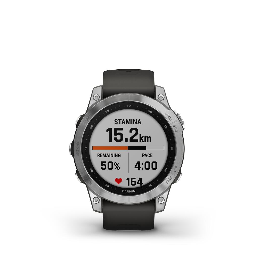 GPS-Uhr Smartwatch Garmin Fenix 7 silber/grau