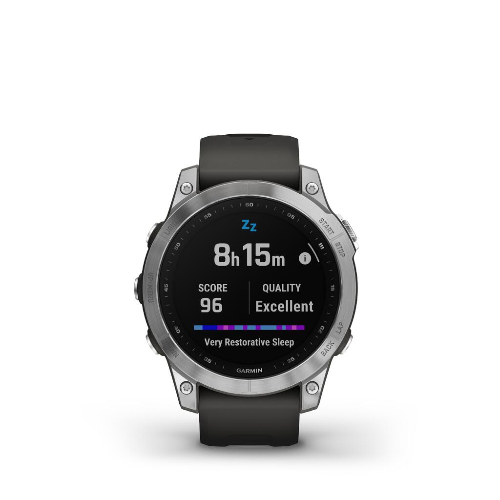 GPS-Uhr Smartwatch Garmin Fenix 7 silber/grau