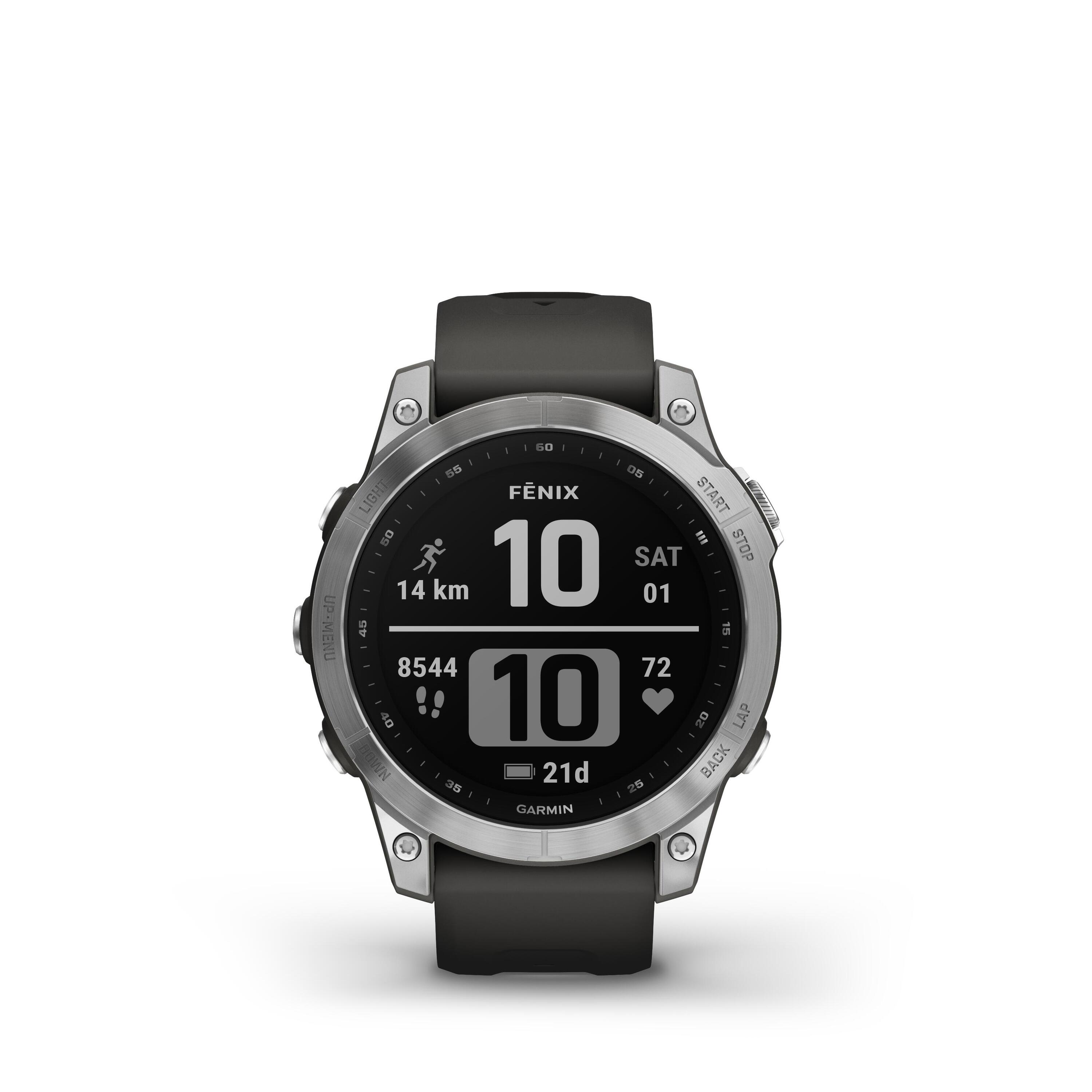 GPS-Uhr Smartwatch Garmin Fenix 7 silber/grau 6/14