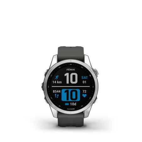 GPS-Uhr Smartwatch Outdoor mit Herzfrequenzmessung Garmin - Fenix 7S silber/grau