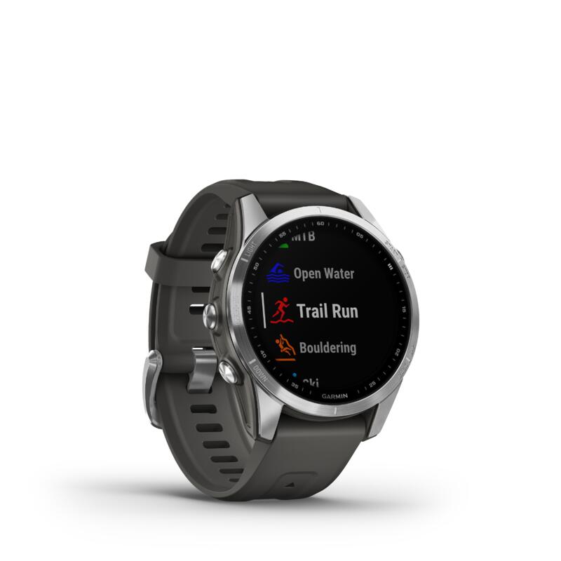 Outdoor smartwatch met gps en hartslagmeting Fenix 7S zilver grijs