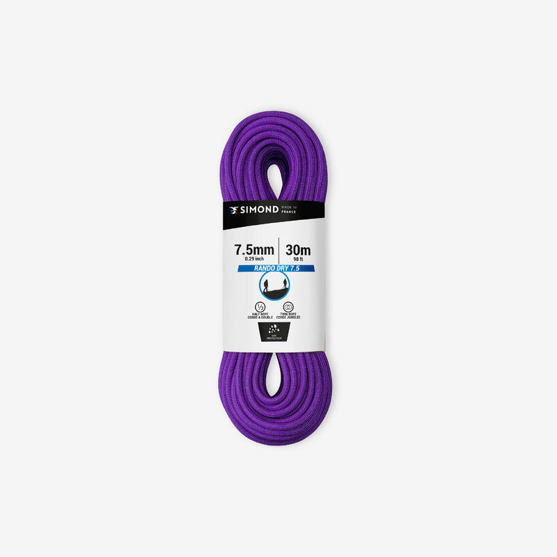 

ВЕРЕВКА ДВОЙНАЯ 7,5 мм x 30 м - RANDO DRY, 338359