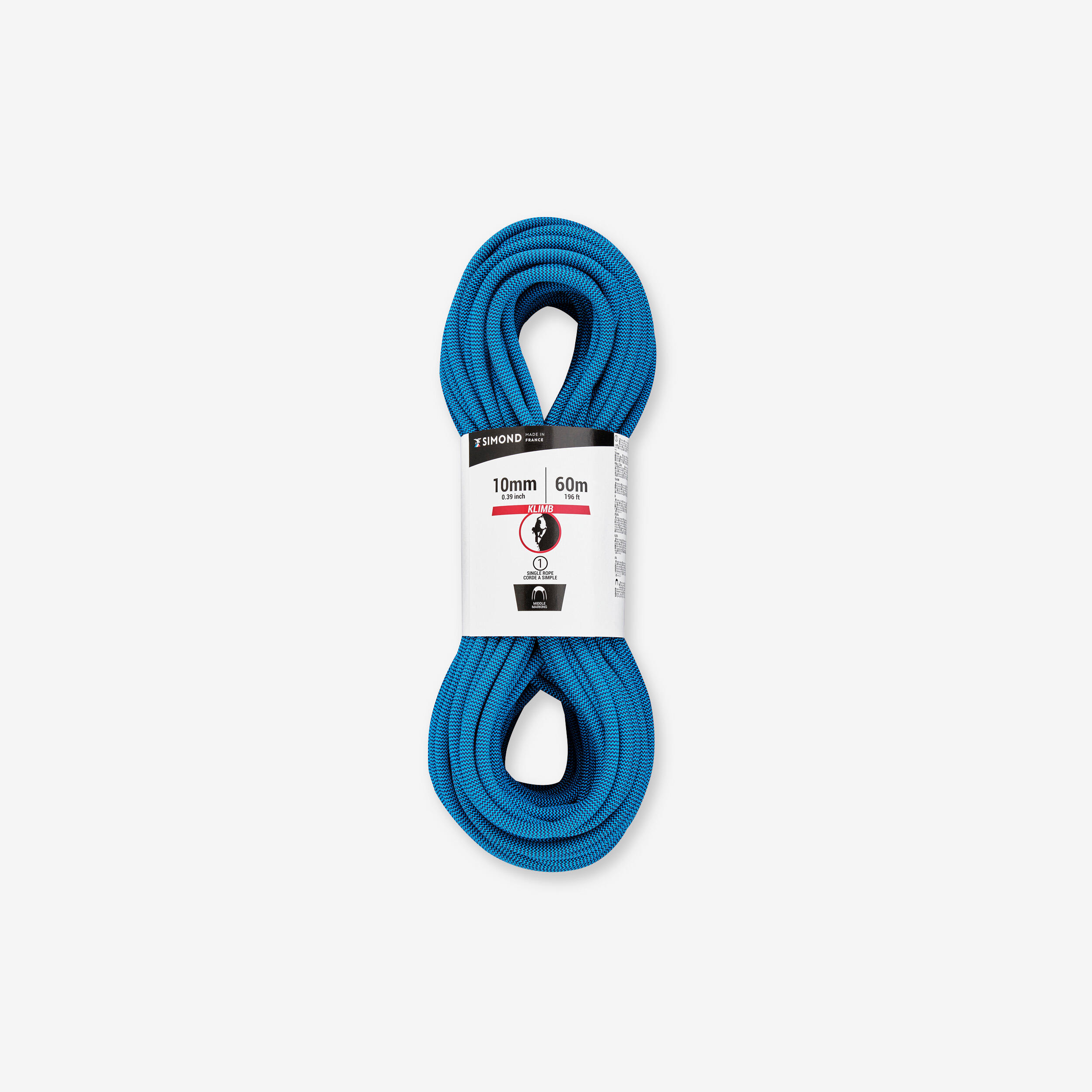 Corde d’escalade 10 mm x 60 m (0,39″ X 196’) - Klimb - SIMOND